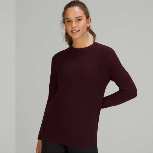 lululemon athletica Sweaters - Lululemon Merino Wool Honeycomb Sweater - Cassius - Size 4